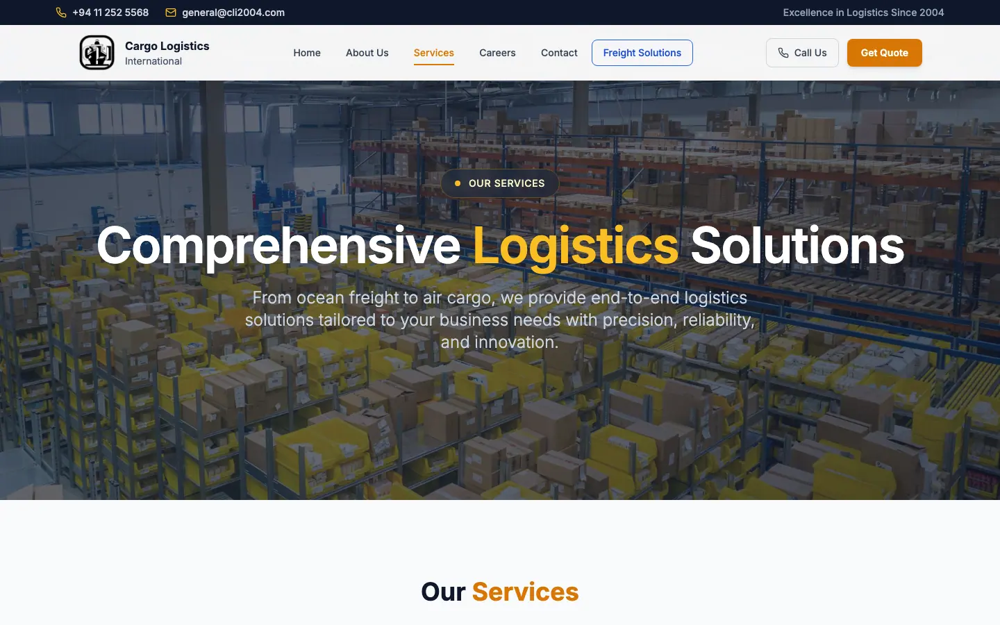 Cargo Logistics International - Services
